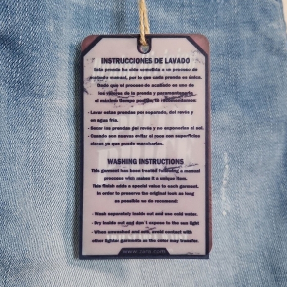 Zara Girl Distressed Denim Skirt, Size 7-8 ~ NWT - Picture 8 of 10